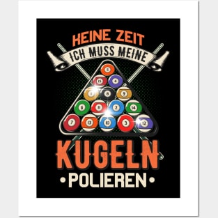 Kugeln Polieren Billard Pool lustiger Spruch Hobby Posters and Art